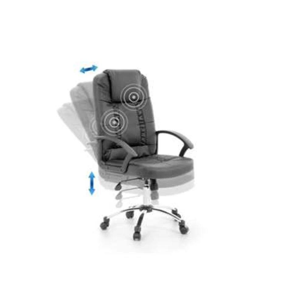 Beliani Bureaustoel RELAX - Zwart Kunstleer - Afbeelding 3