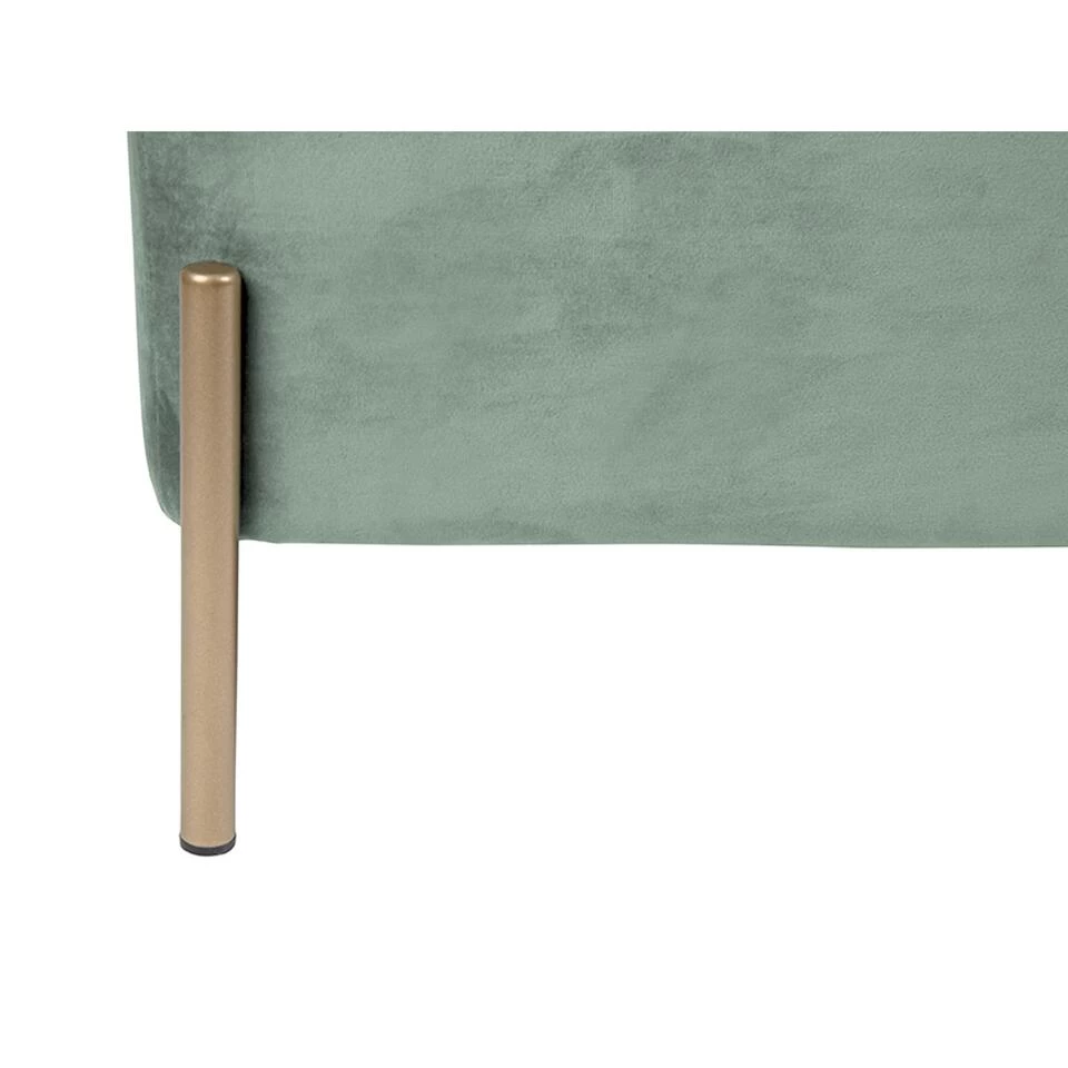 Leitmotiv Bank Snog XL - Velvet Jade Groen, Goud Geverfde Poten - 90x45x45cm - Afbeelding 4