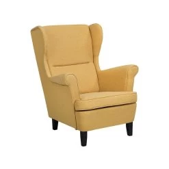 Beliani Oorfauteuil ABSON - Geel Polyester