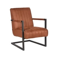 LABEL51 Fauteuil Milo - Cognac - Microfiber