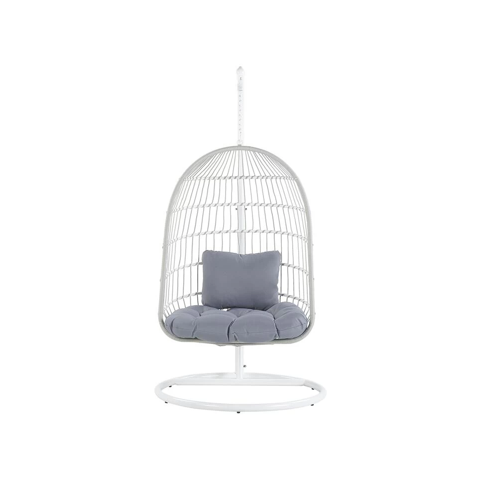 Beliani Hangstoel ALLERA - Wit Polyester - Afbeelding 4