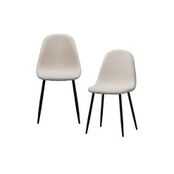 WOOOD Marije Eetkamerstoel - Teddy - Naturel - Set Van 2