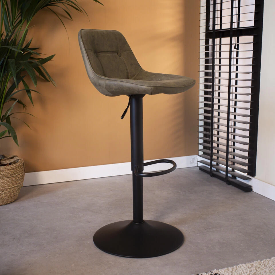 Industriële Barkruk Keston Groen - Zithoogte 59 Cm - Stof - Groen - Afbeelding 2