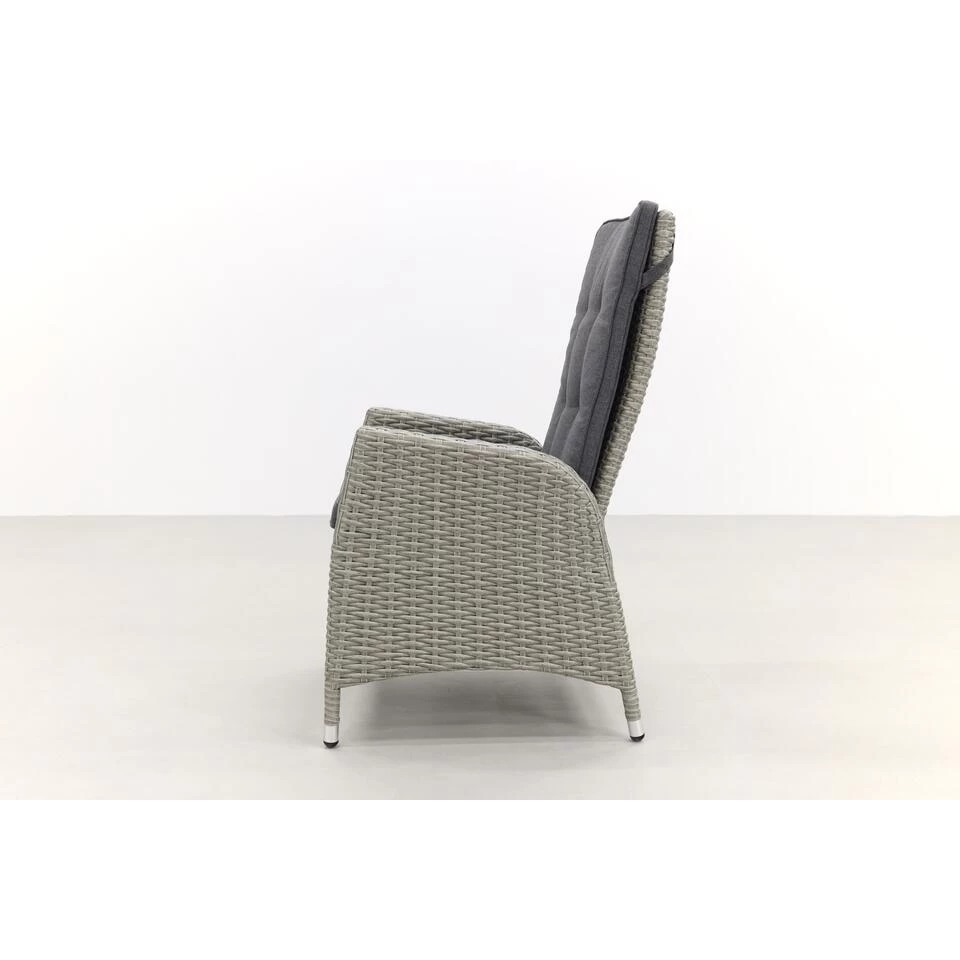VDG Manhattan Wicker Verstelbare Tuinstoel - White Grey - Afbeelding 4