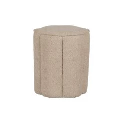 WOOOD Ollie Poef - Polyester - Zand - 46x40x40