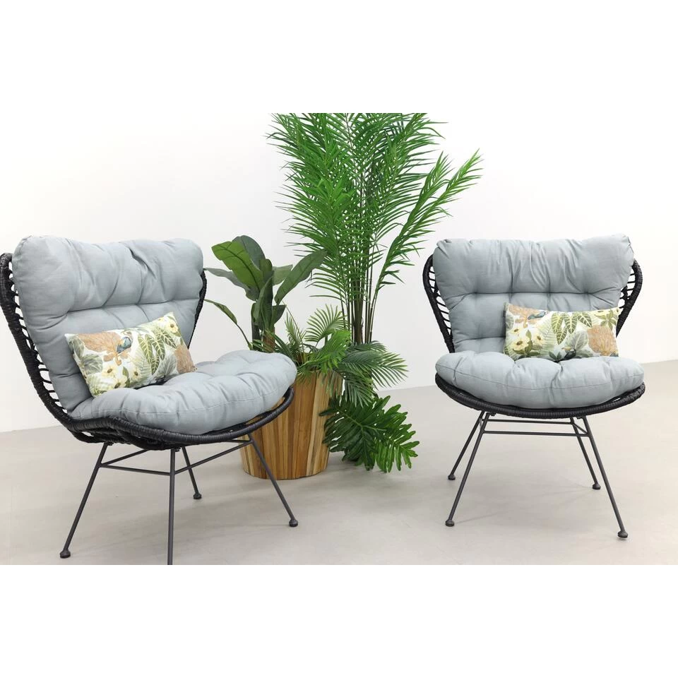 Garden Impressions Libelle Retro Loungestoel - Set Van 2 - Zwart - Afbeelding 2