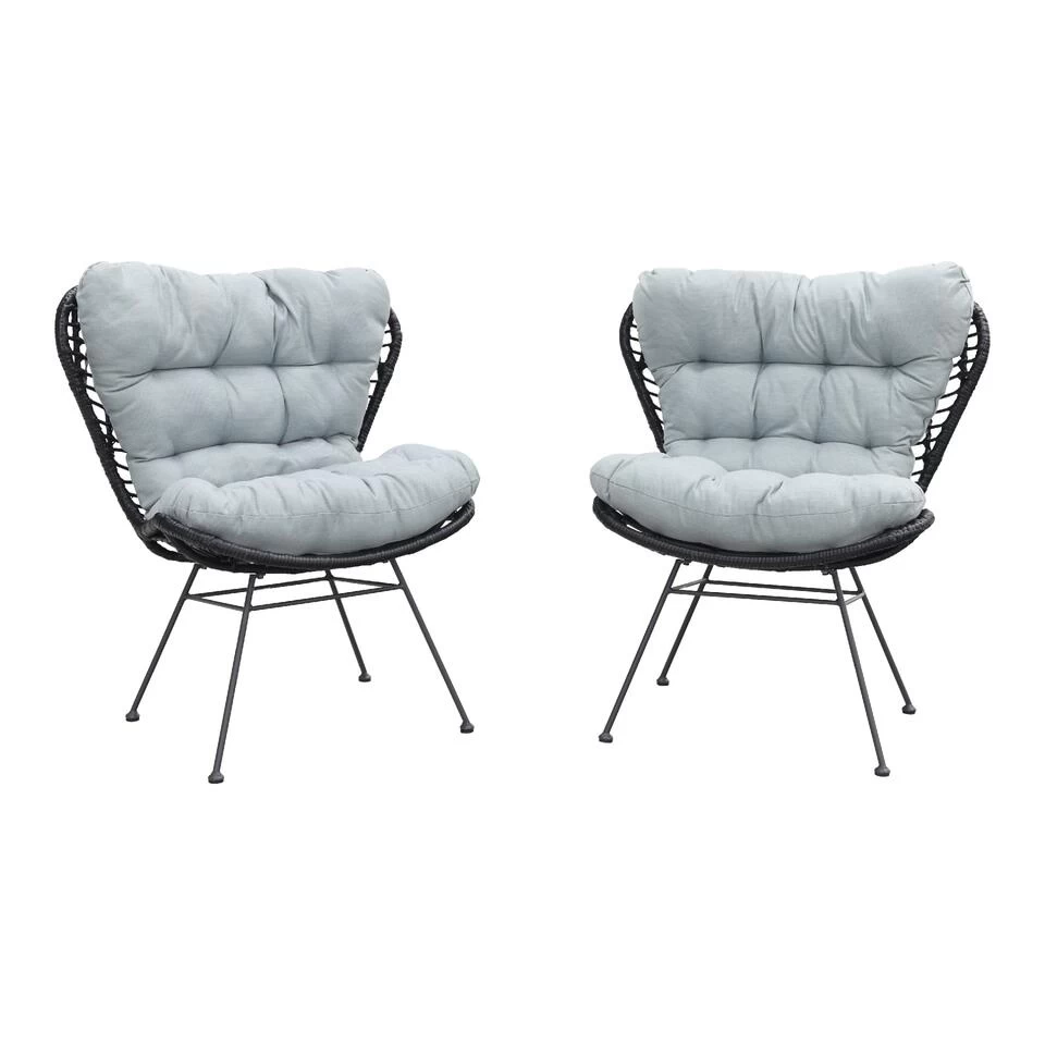 Garden Impressions Libelle Retro Loungestoel - Set Van 2 - Zwart