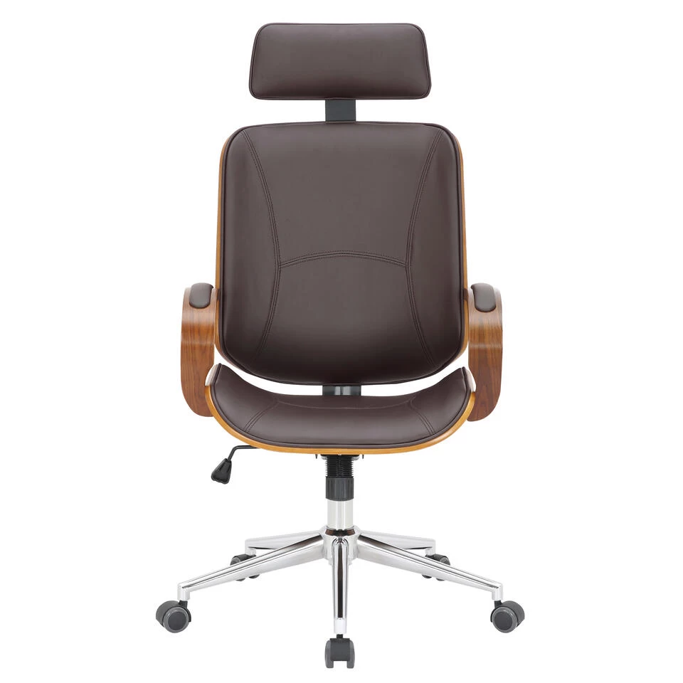 Clp Bureaustoel Dayton Walnoot Frame Bruin - Afbeelding 2