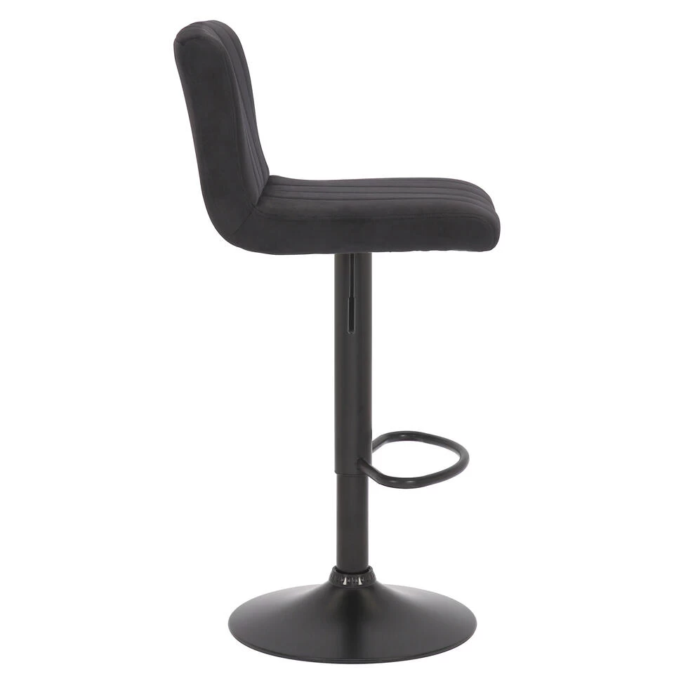 CLP Barkruk Jamie Fluweel Zwart - Afbeelding 3