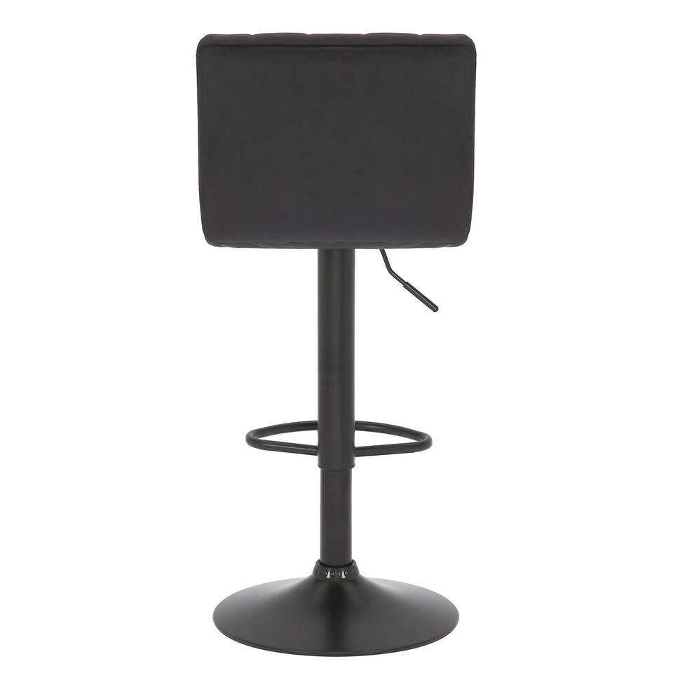 CLP Barkruk Jamie Fluweel Zwart - Afbeelding 4