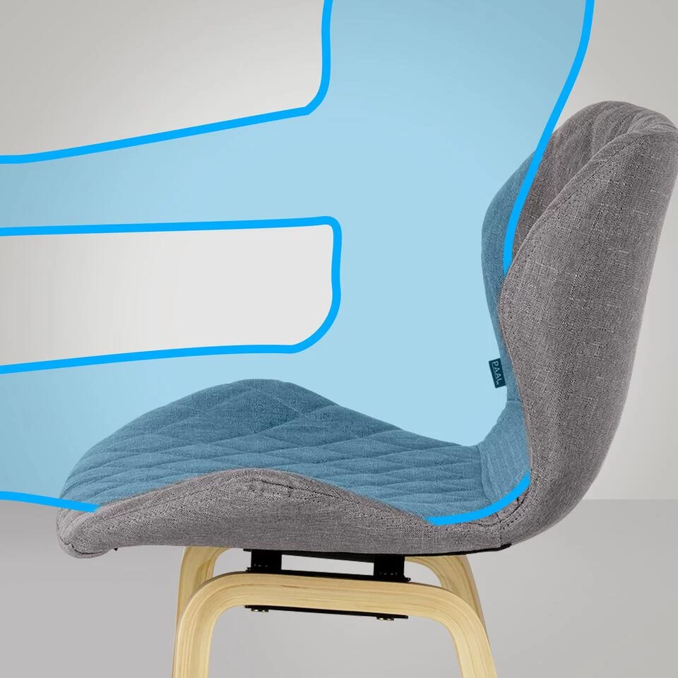 CLP Barkruk Austin Stof Zilverkleurig - Afbeelding 2