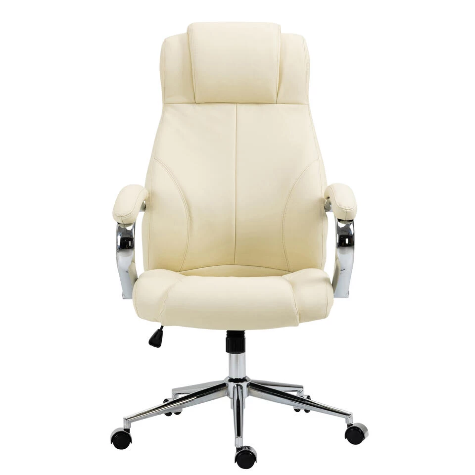 Clp Bureaustoel Salford Leder Crème - Afbeelding 2
