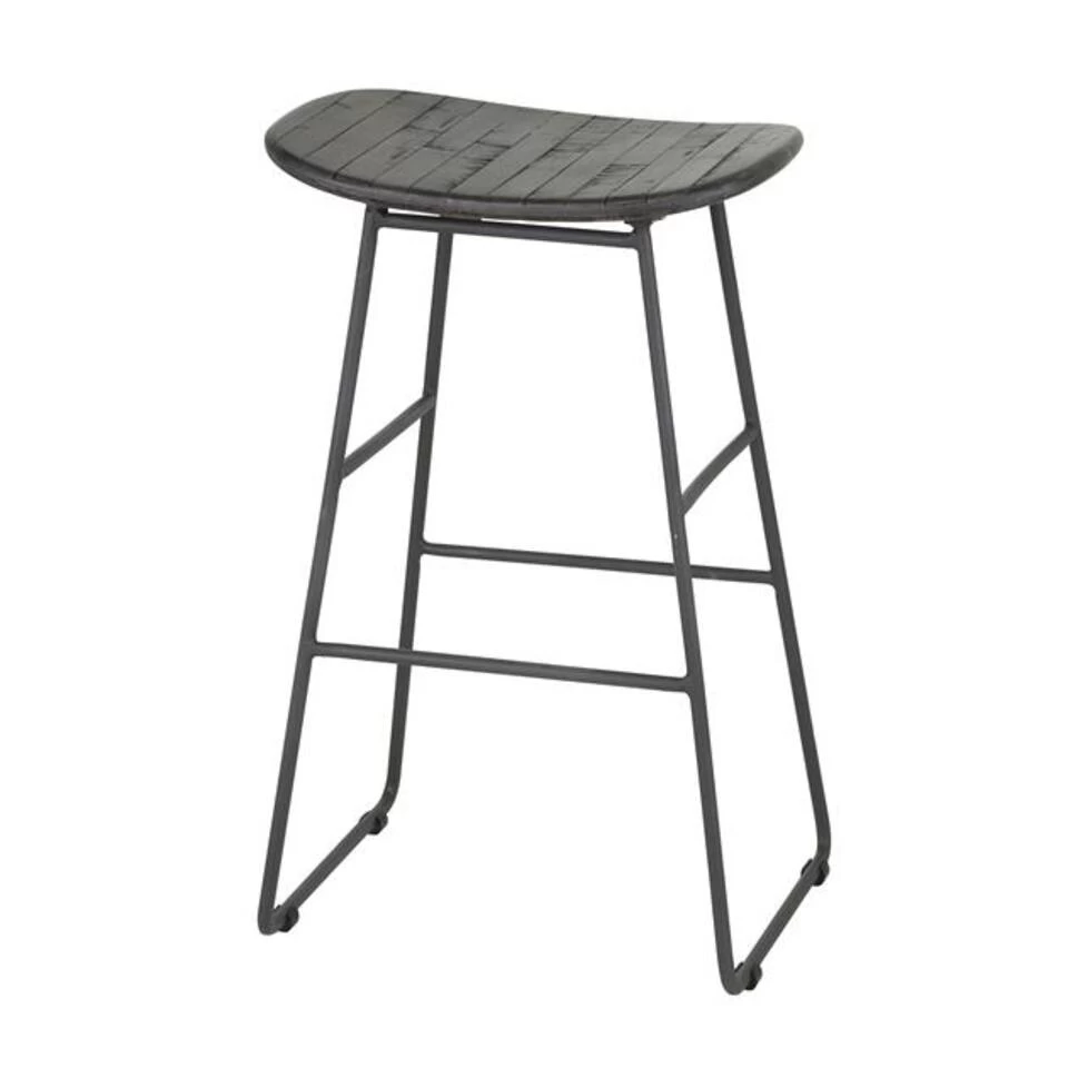 Hoyz - Barstoel Teca Vine - Set Van 4 - Teakhout Brownwash