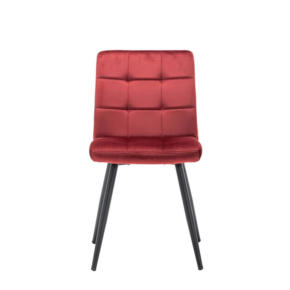 Furnihaus Eetkamerstoel Collin Velvet Bordeaux - Afbeelding 3