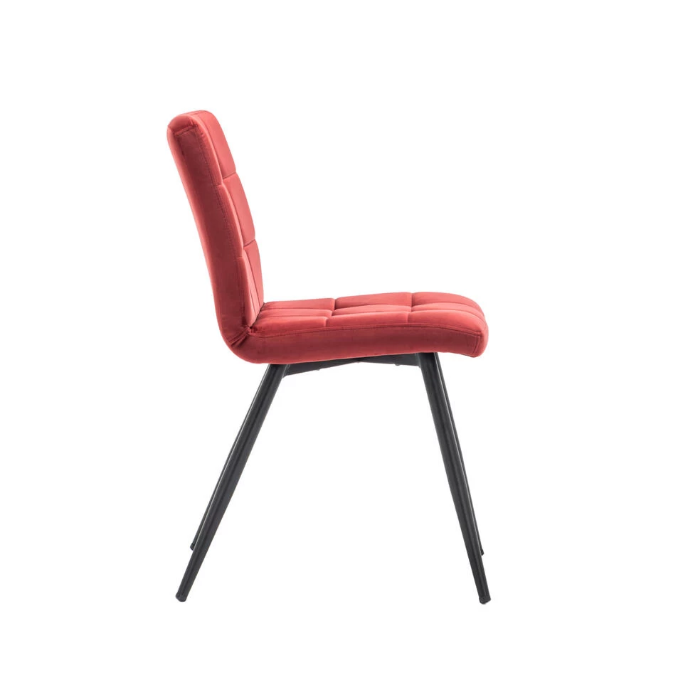 Furnihaus Eetkamerstoel Collin Velvet Bordeaux - Afbeelding 4