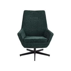 Giga Meubel Fauteuil Ribstof Groen - 79x76x98cm - Stoel Bruno