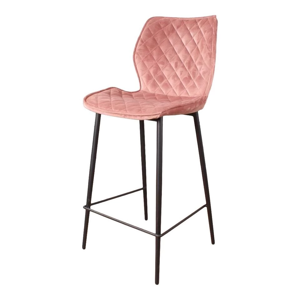 DS4U® Ruby Barkruk Velvet - Stof - Roze