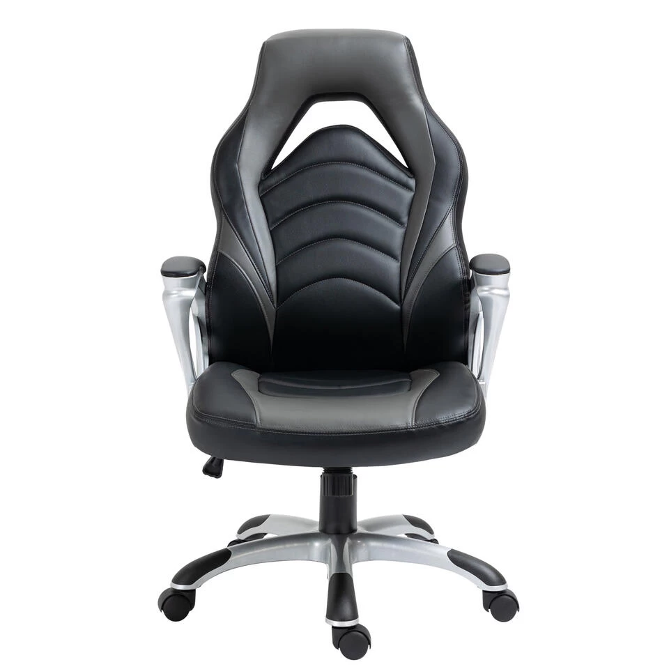 Clp Bureaustoel Foxton Kunstleder Grijs - Afbeelding 2