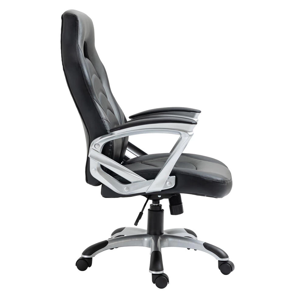 Clp Bureaustoel Foxton Kunstleder Grijs - Afbeelding 3