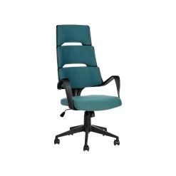 Beliani Bureaustoel GRANDIOSE - Blauw Polyester