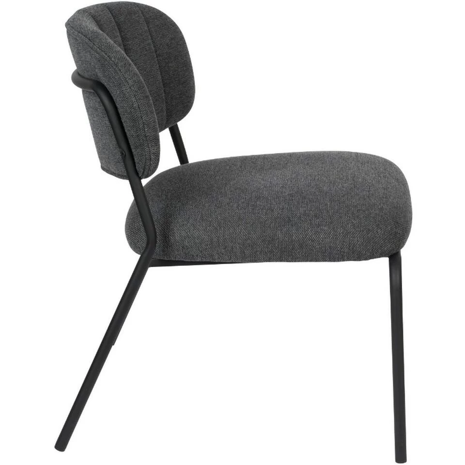 Puur Viken Fauteuil Donkergrijs/zwart - Stof - Grijs - Afbeelding 4
