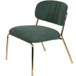 Puur Viken Fauteuil Donkergroen/goud - Stof - Groen