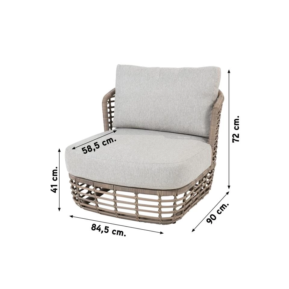 4SO Lugano Loungestoel - Pure (1 St.) - Afbeelding 2