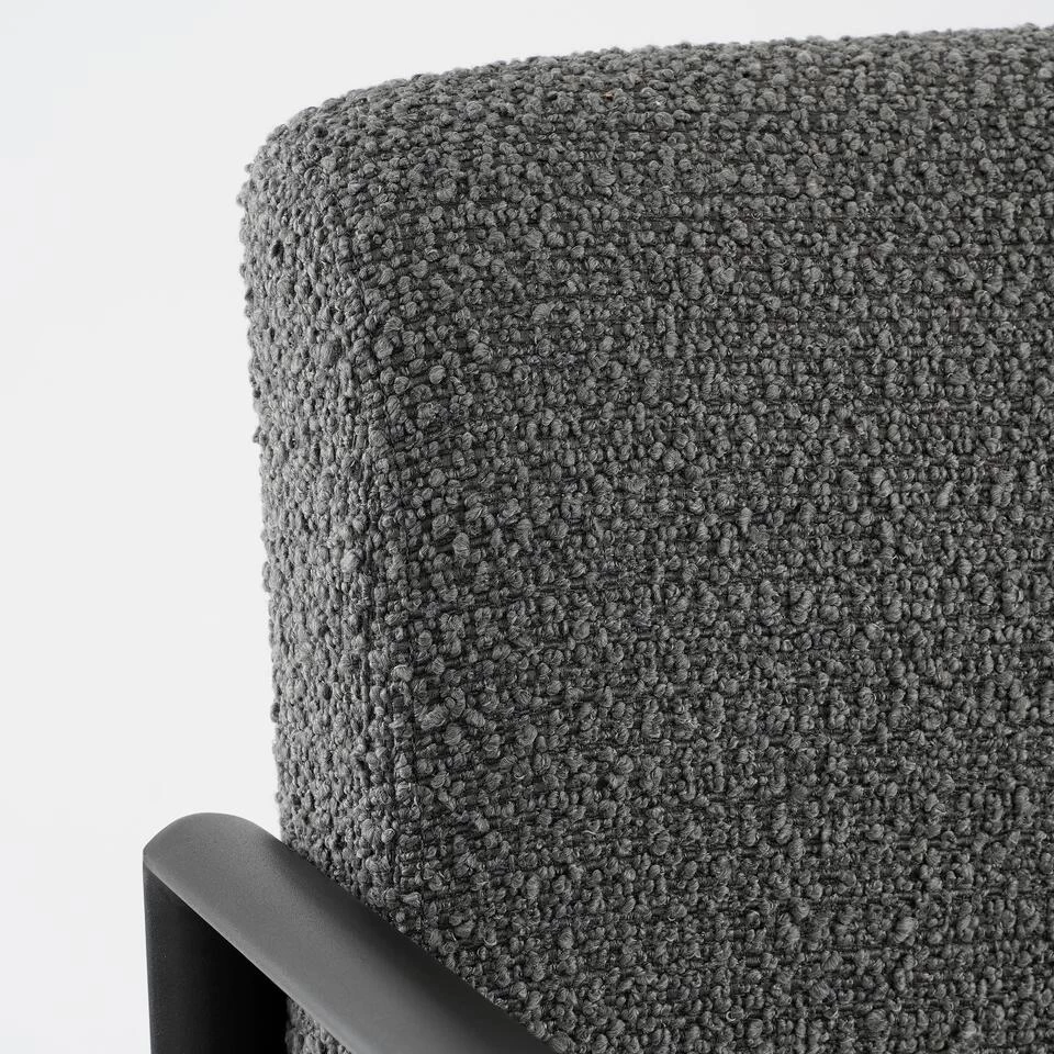 Mica Decorations Symon Fauteuil - Donkergrijs - Afbeelding 4