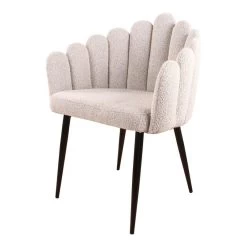 DS4U® Flower Eetkamerstoel Bouclé - Stof - Taupe