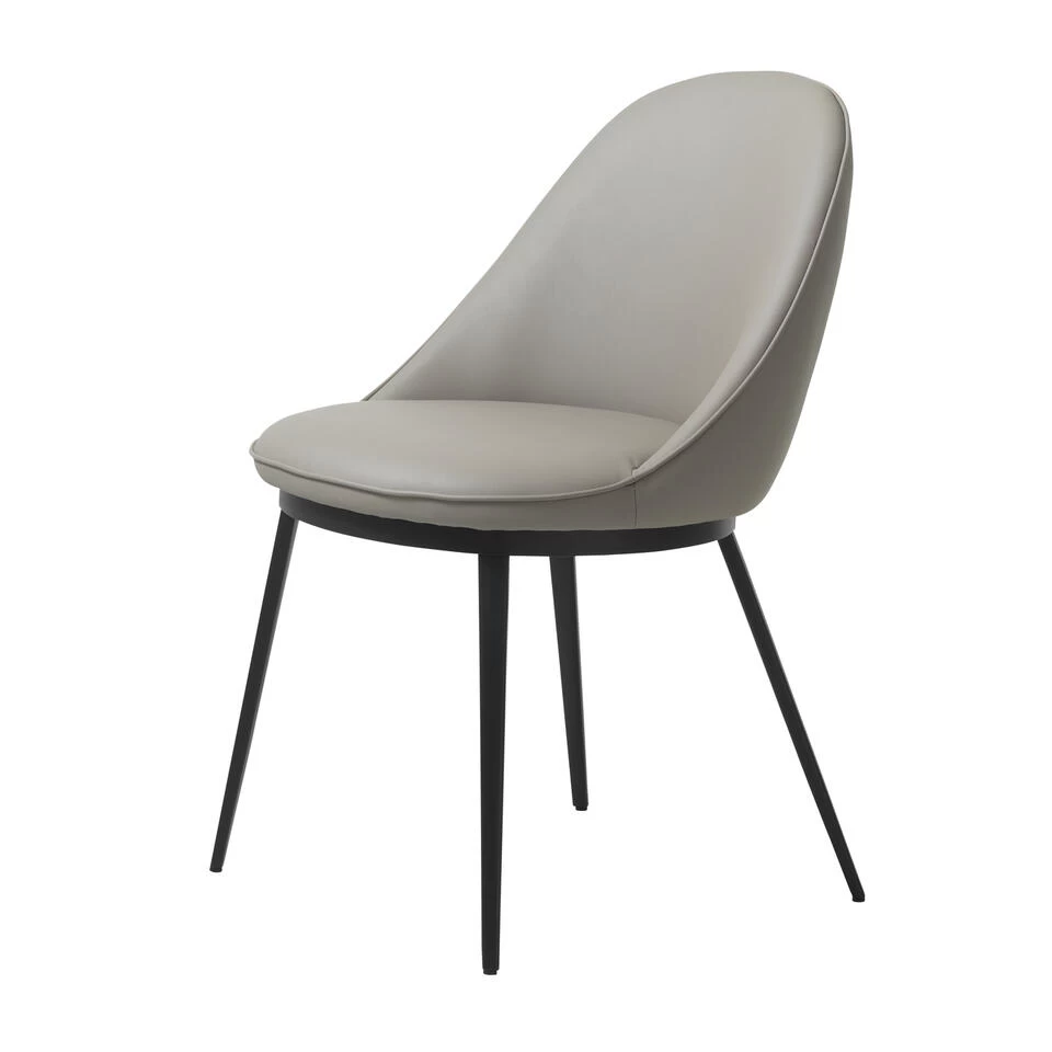 Giga Meubel Eetkamerstoel Kunstleer - Taupe - Zithoogte 49cm - Stoel Gain