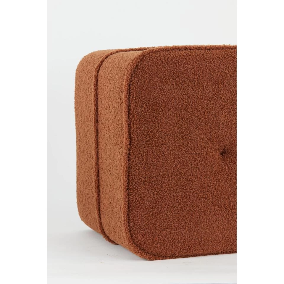 Poef Kiki - Oranje - 40x40x35cm - Afbeelding 4