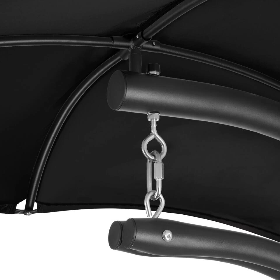 Tectake - Hangstoel Ligbed Maja - Zwart - Afbeelding 4