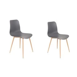 Rein Living Leon Eetkamerstoel - Grijs - Set Van 2