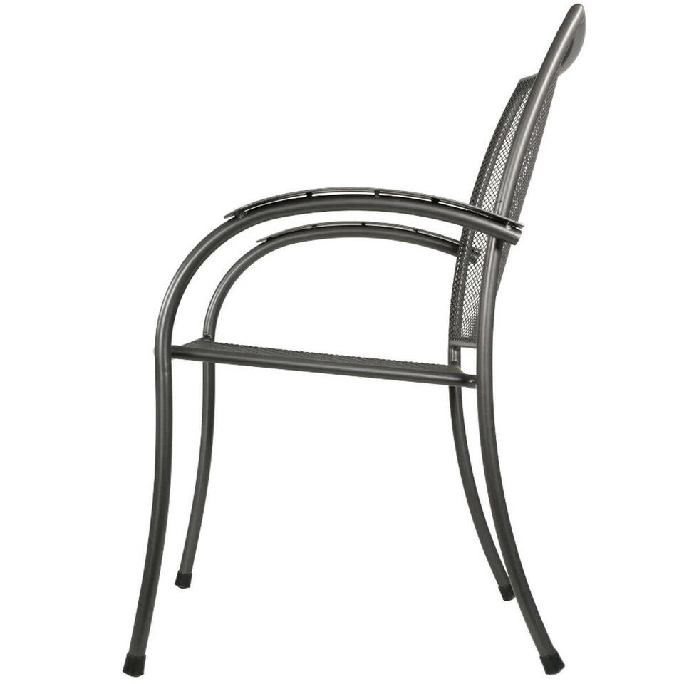 Tuinstoel Nordic - Metaal - Grijs - Afbeelding 4