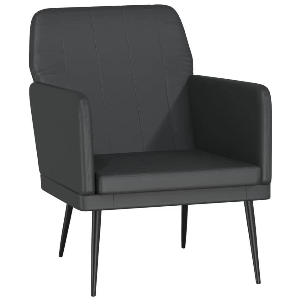 VidaXL Fauteuil 61x78x80 Cm Kunstleer Zwart