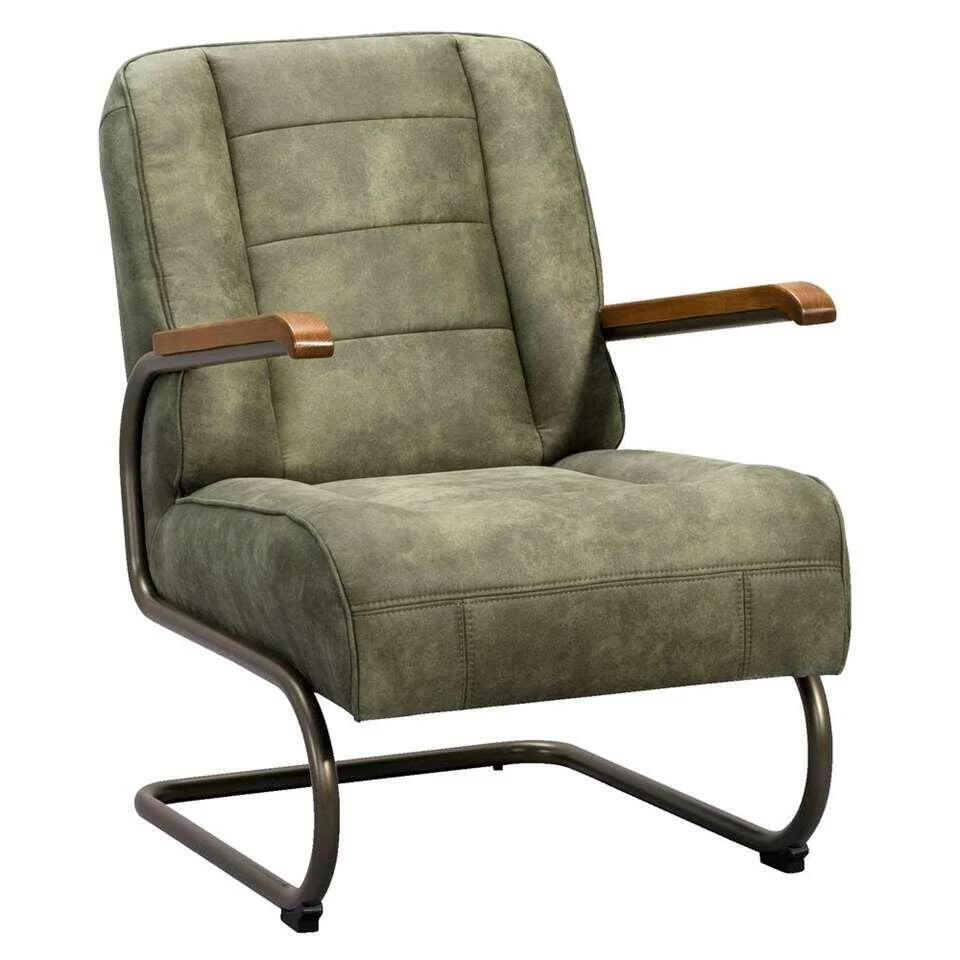 Fauteuil Ivar - Stof - Olijfgroen - Afbeelding 2