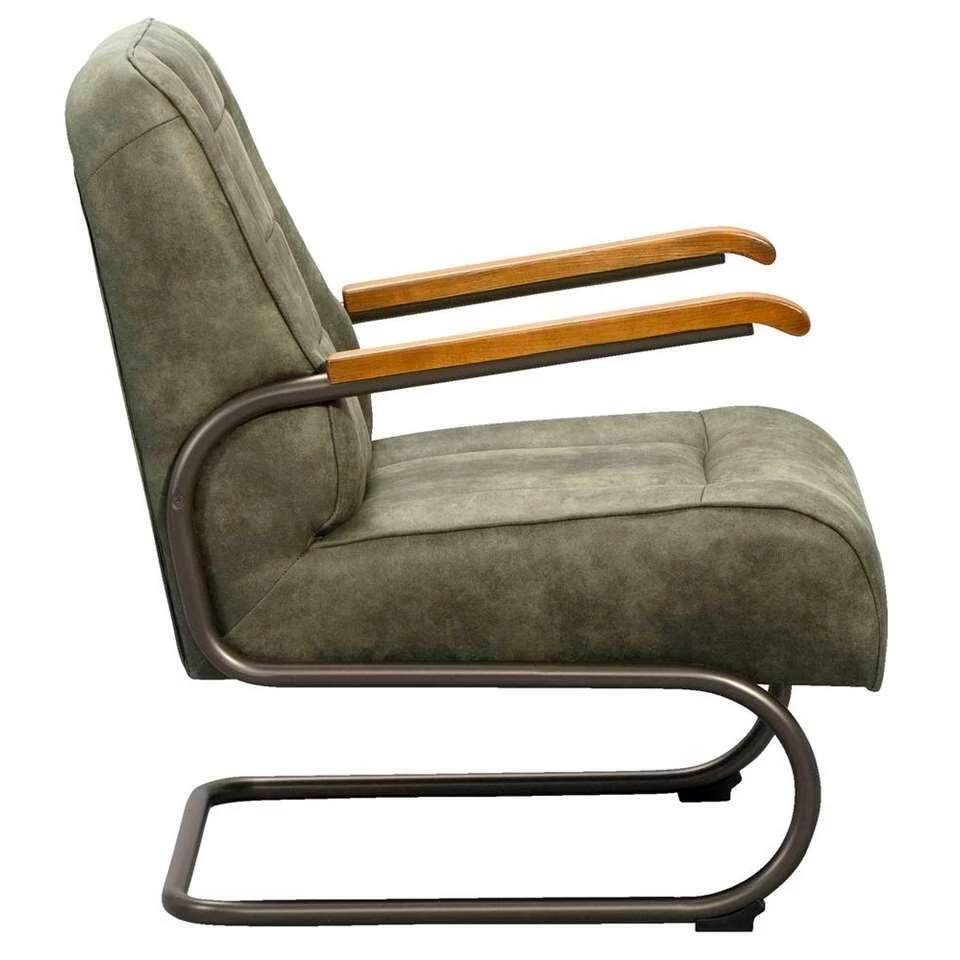 Fauteuil Ivar - Stof - Olijfgroen - Afbeelding 3