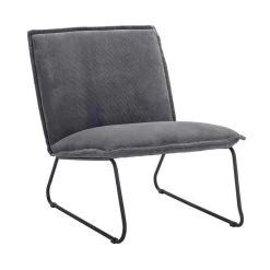 Fauteuil Cooper - Ribstof - Grijs