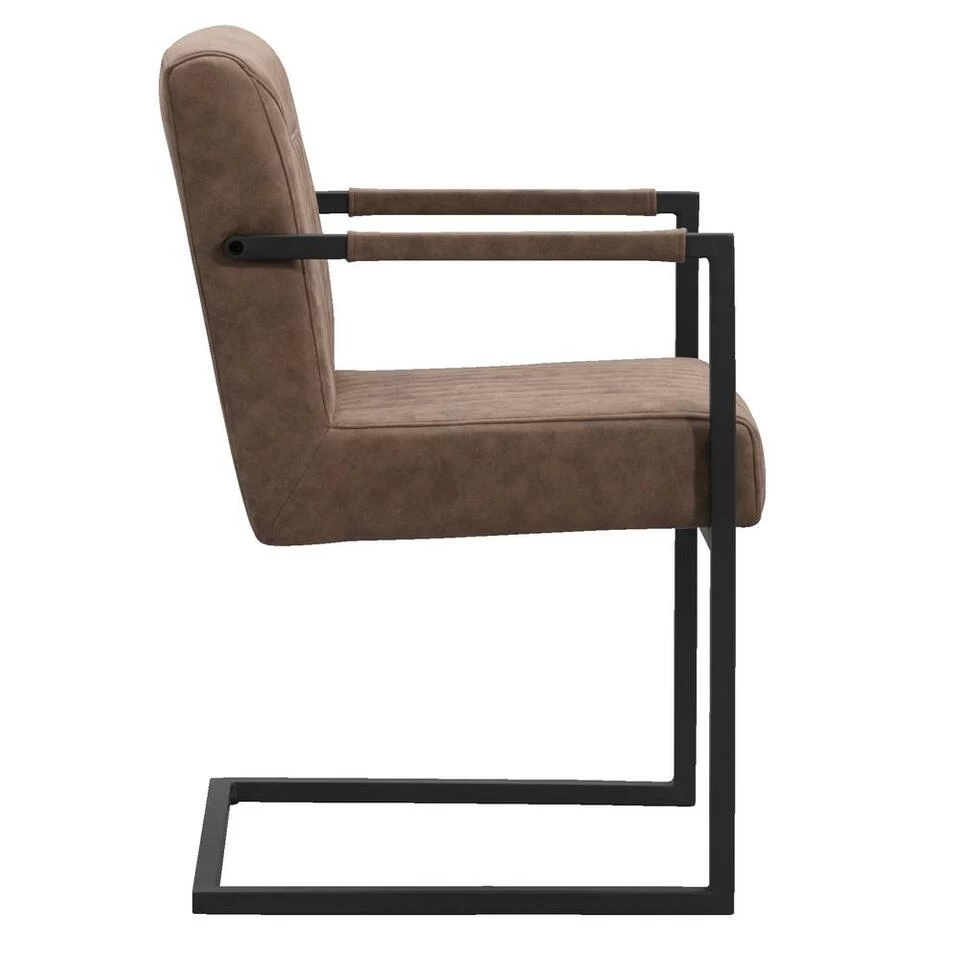 Eetkamerstoel Mats Met Armleuning - Cognac - Afbeelding 4