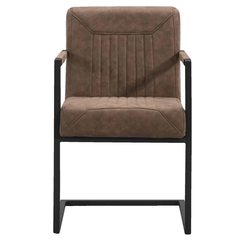 Eetkamerstoel Mats Met Armleuning - Cognac