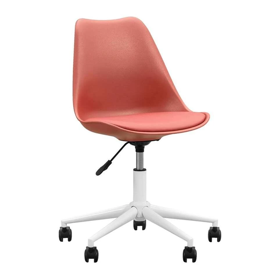 Bureaustoel Senja - Kunststof - Terra - Wit Metaal - Afbeelding 2