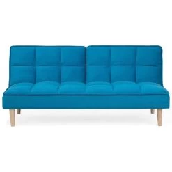 Beliani Driezitsbank - SILJAN Blauw Polyester