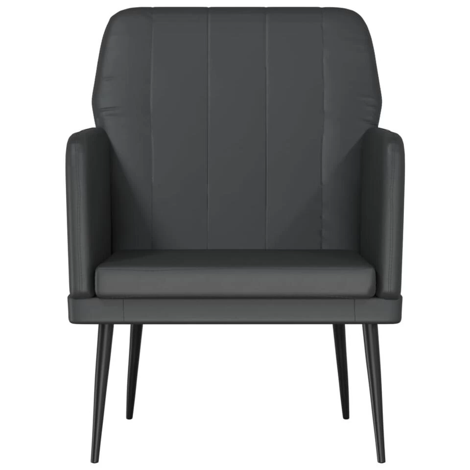 VidaXL Fauteuil 61x78x80 Cm Kunstleer Zwart - Afbeelding 3
