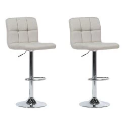 Beliani Barkruk MARION - Beige Polyester