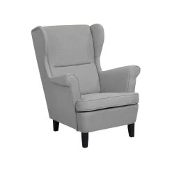 Beliani Oorfauteuil ABSON - Grijs Polyester