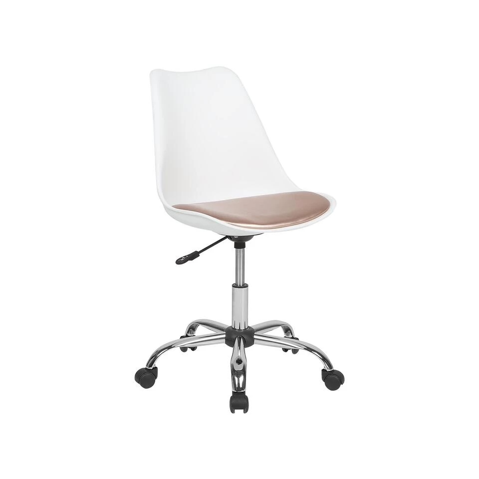 Beliani Bureaustoel DAKOTA - Wit Polypropyleen