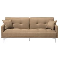 Beliani Slaapbank - LUCAN Beige Polyester