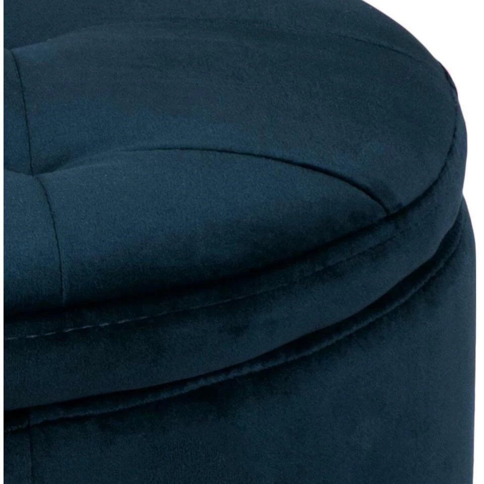 Sohome Poef Takeesha - Velvet - Blauw - Afbeelding 3
