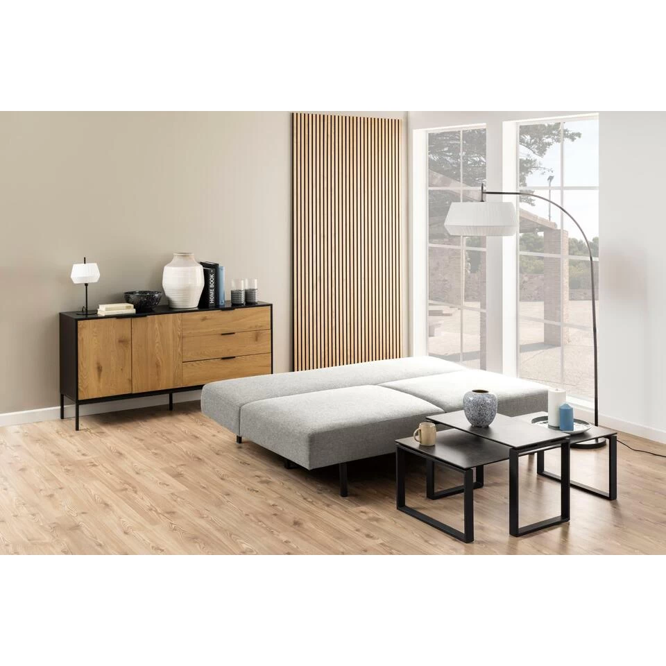 Sohome Slaapbank Gevin - 139 X 200cm - Lichtgrijs - Afbeelding 2