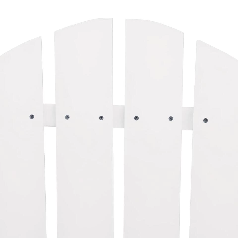 VidaXL Tuinstoelen Adirondack Met Tafeltje Massief Vurenhout Wit - Afbeelding 4